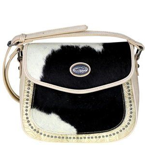 Trinity Ranch Leather Hair-on Saddle Bag
